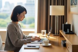 ホテルで仕事できる？テレワーク利用のメリットと設備解説